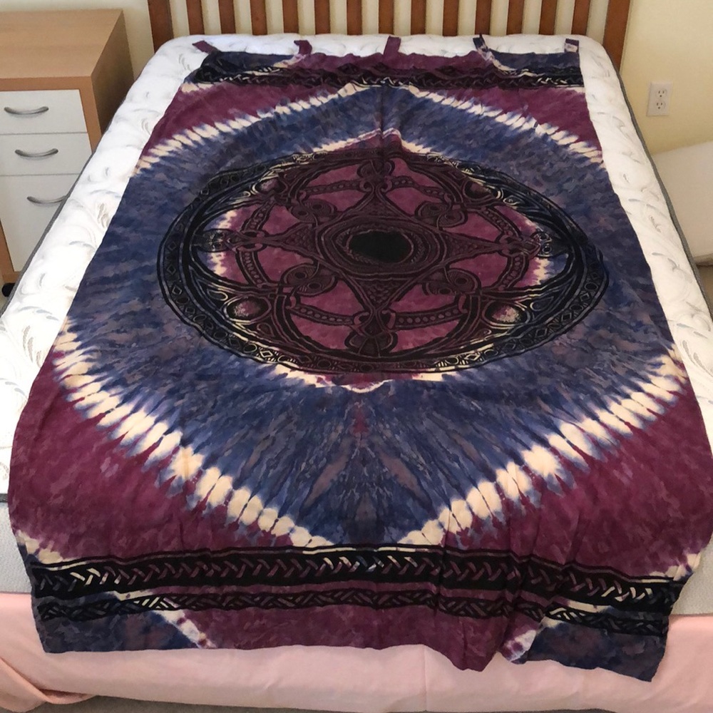 Hippie/Boho tie-dye curtains- Last chance!